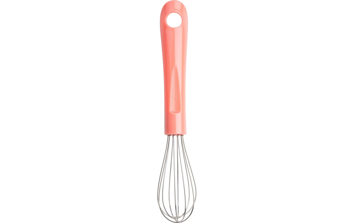 Fackelmann Schwingbesen 20 cm, Edelstahl/Kunststoff, rosa, spülmaschinenfest