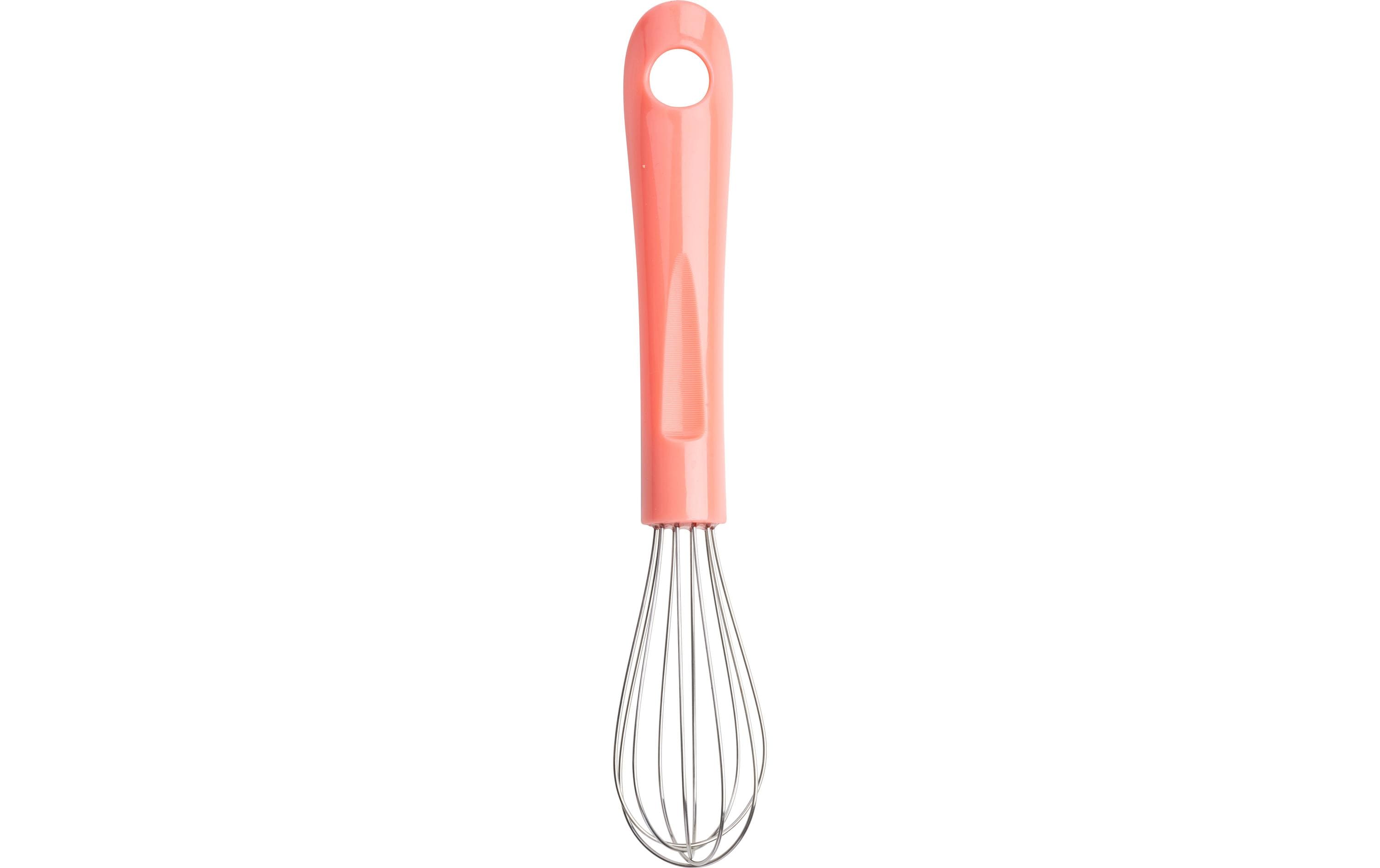 Fackelmann Schwingbesen 20 cm, Edelstahl/Kunststoff, rosa, spülmaschinenfest
