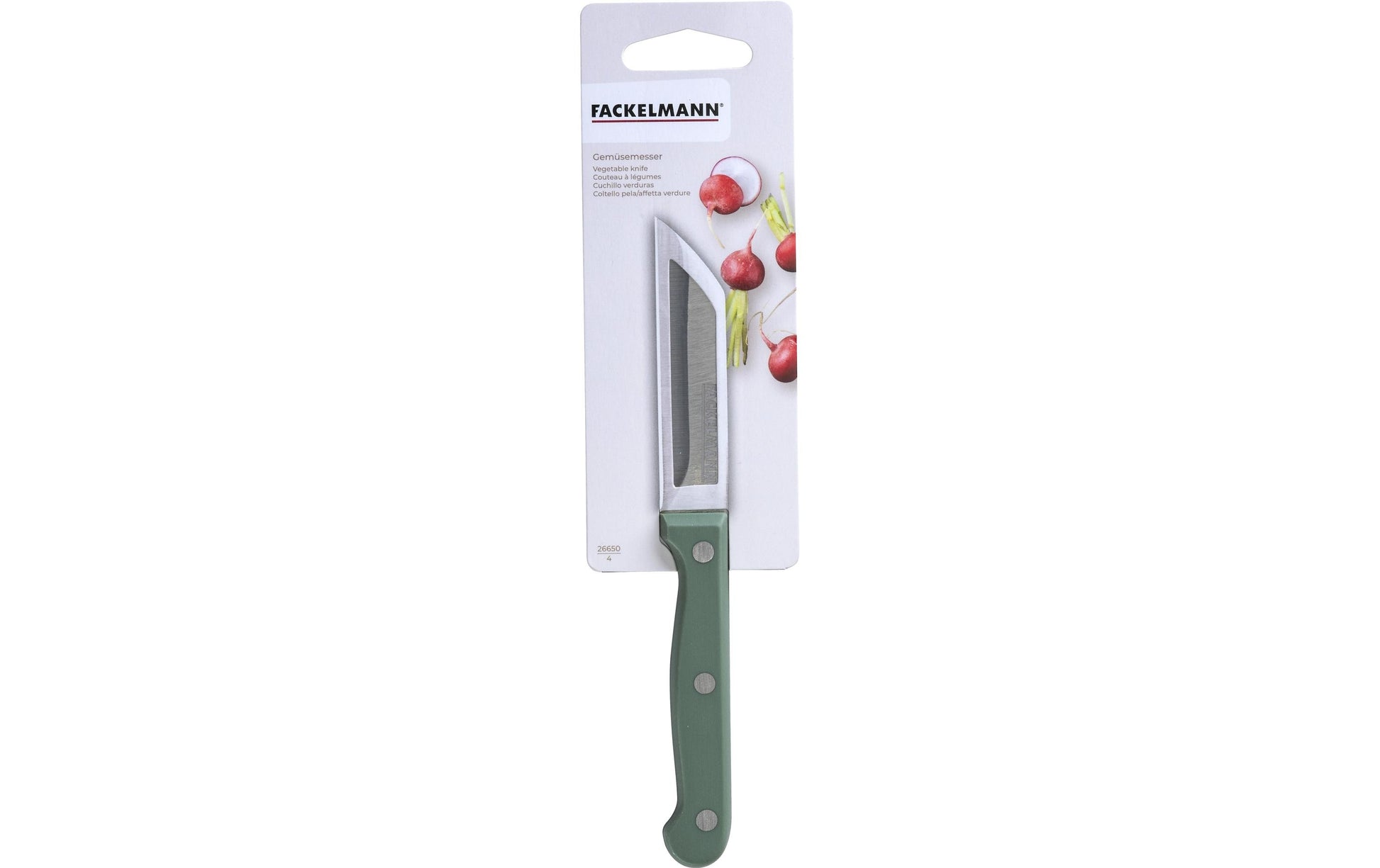 Fackelmann Gemüsemesser 18 cm, Kunststoffgriff, grün