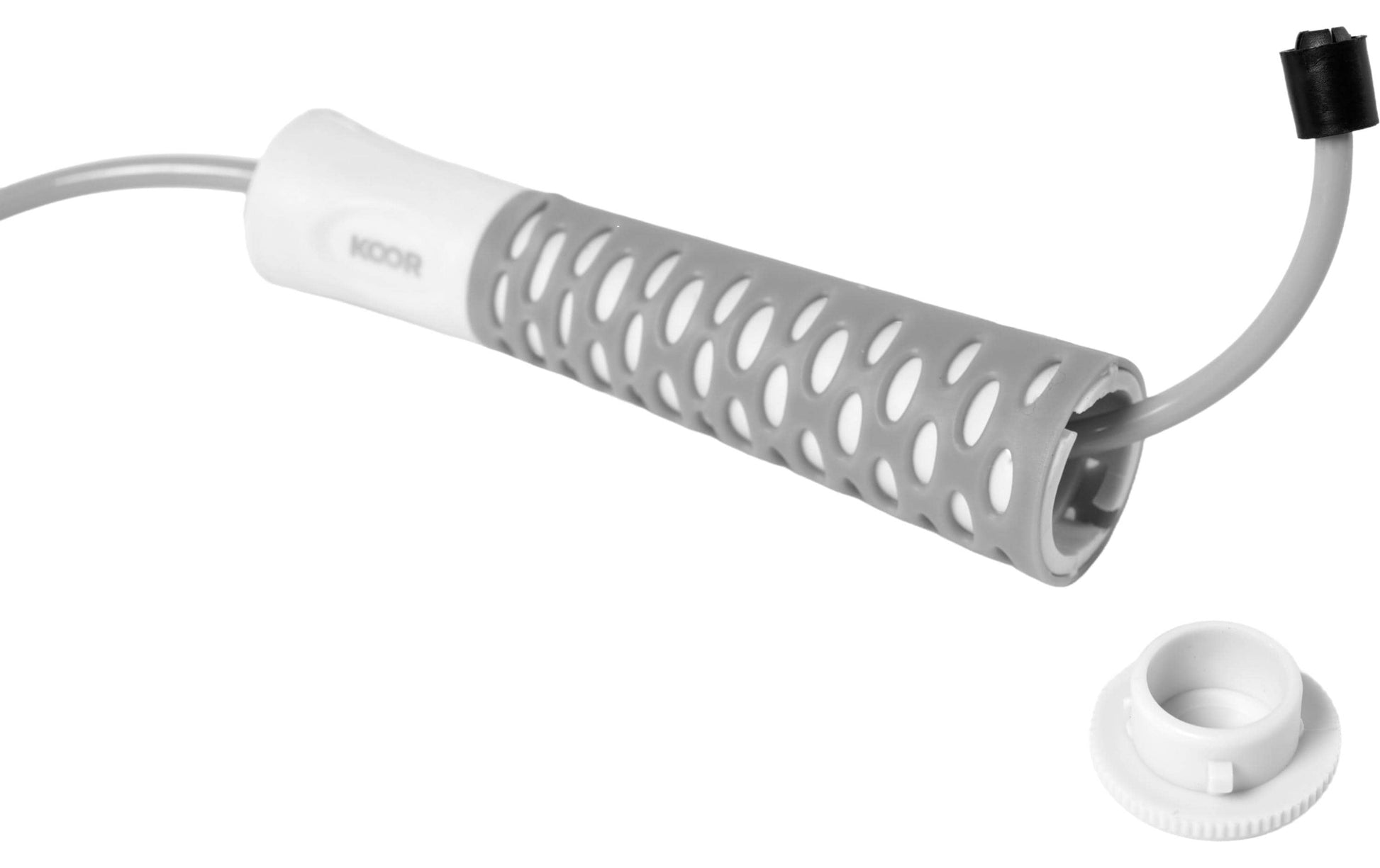Koor Basic Springseil – für Fitness – Bandlänge 2,75 m – Grau/Weiss