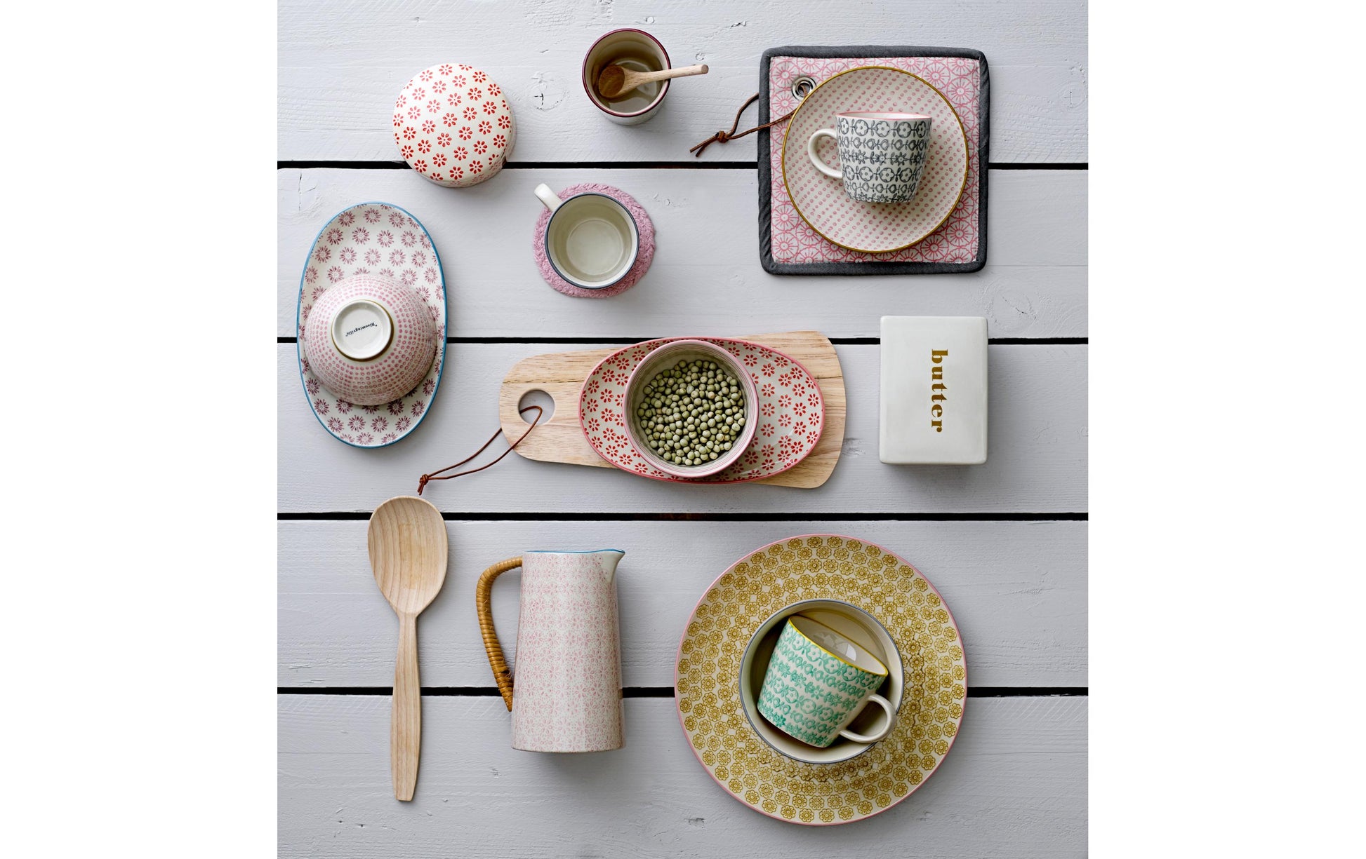 Bloomingville Kaffeetasse Patrizia – 4er Set, 220 ml, Ø 7,5 cm, H 7,5 cm, Steinzeug, spülmaschinenfest
