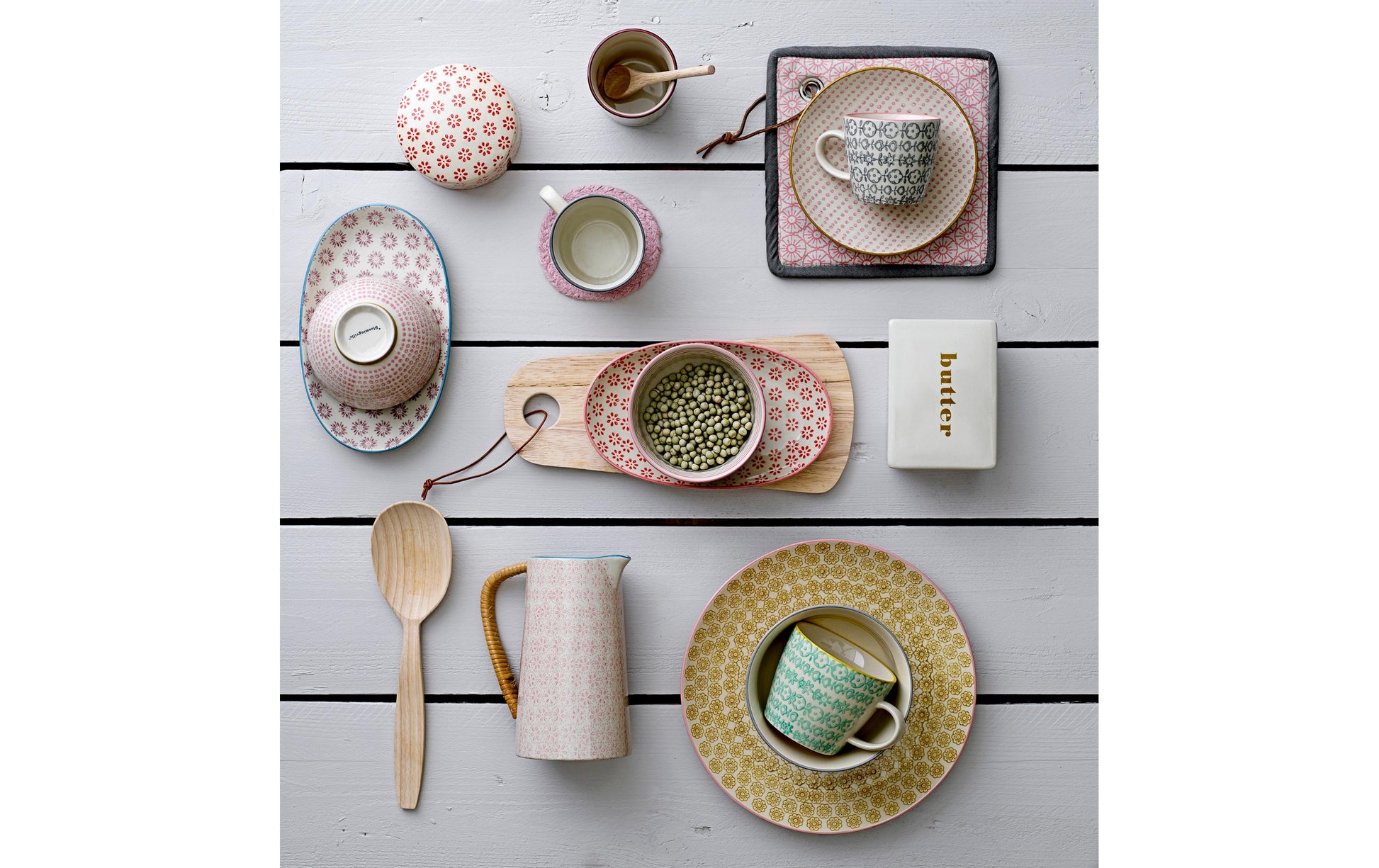 Bloomingville Kaffeetasse Patrizia – 4er Set, 220 ml, Ø 7,5 cm, H 7,5 cm, Steinzeug, spülmaschinenfest