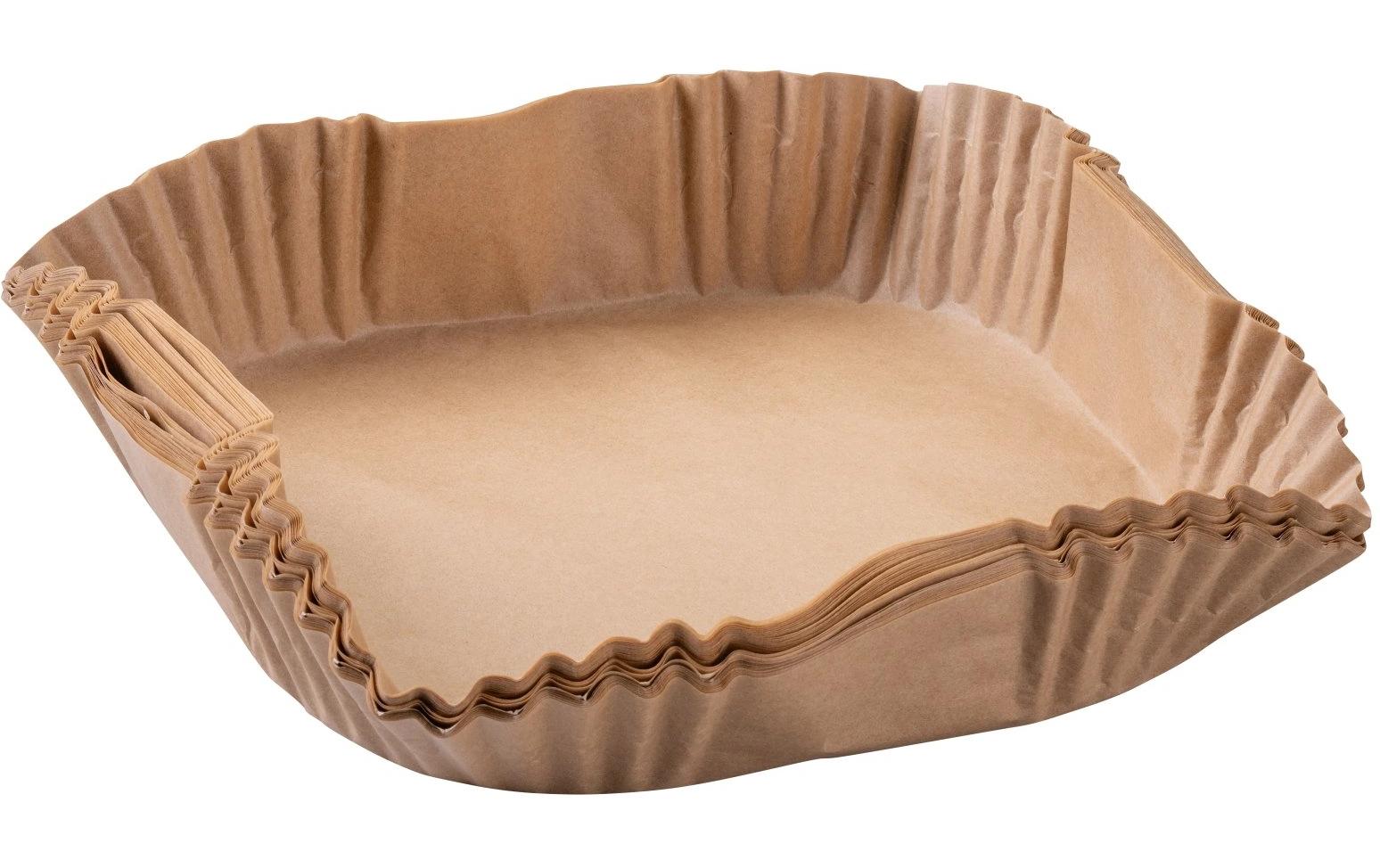 Fackelmann Backpapier für Heissluftfritteusen – 20 × 20 × 4,5 cm, 40 Stk., Papier, Mehrfarbig