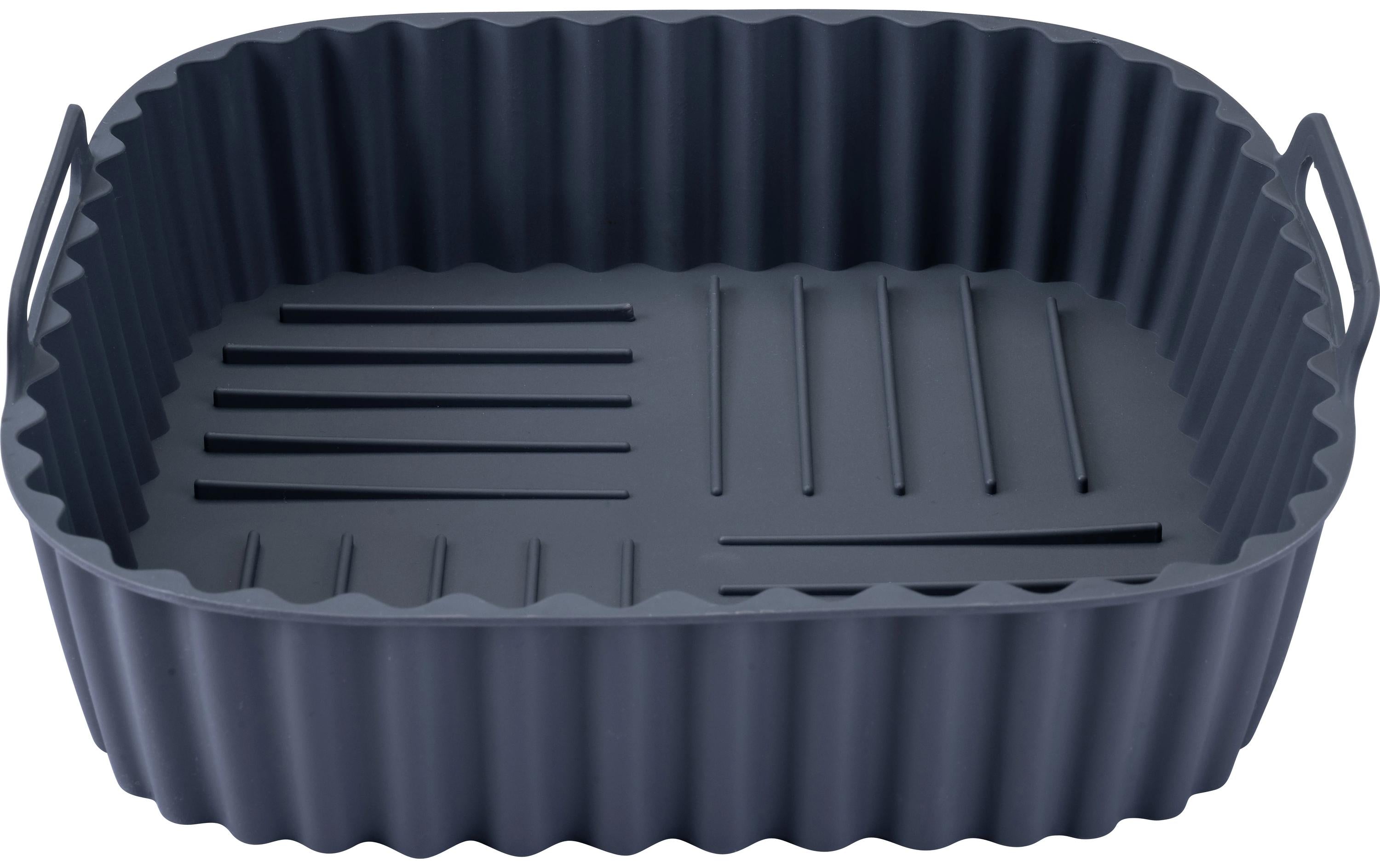 Fackelmann Silikonform eckig für Heissluftfritteusen – 21 × 21 × 6,5 cm, Silikon