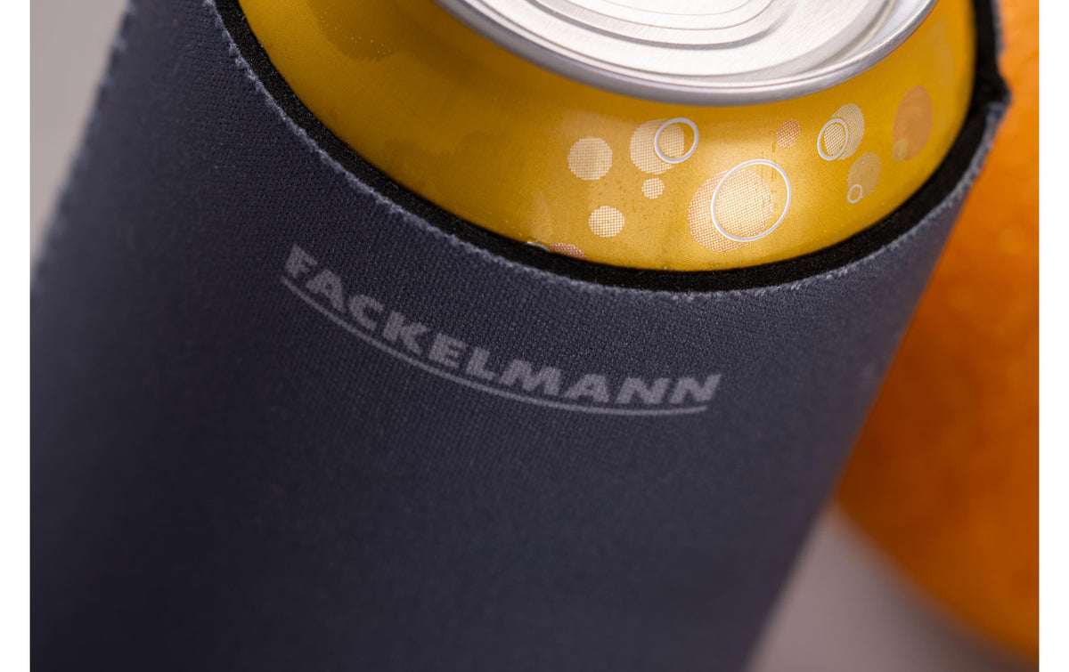 Fackelmann Getränkedosenkühler – Neopren, Grau, faltbar