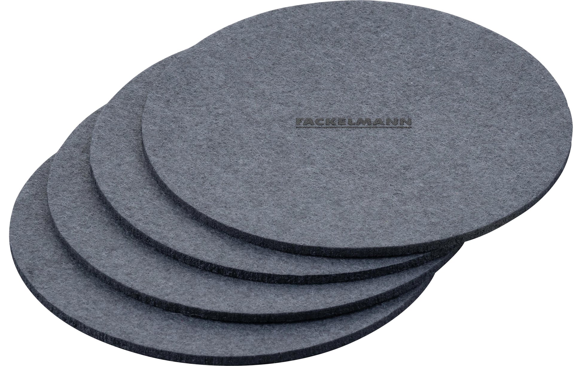 Fackelmann Glasuntersetzer – 4er Set, Ø 11 cm, Filz, Grau