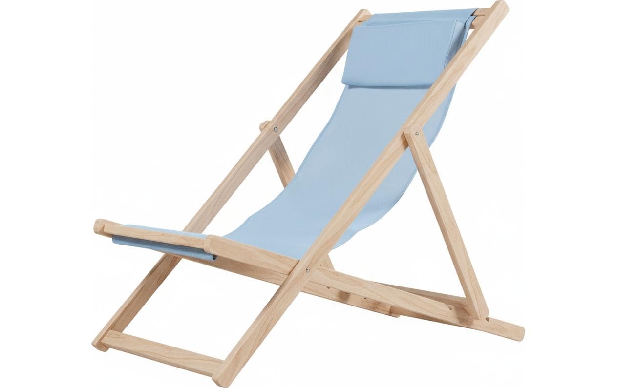 Fiam Liegestuhl – 60 × 103 × 95 cm – Holz – Grau – Zusammenklappbar