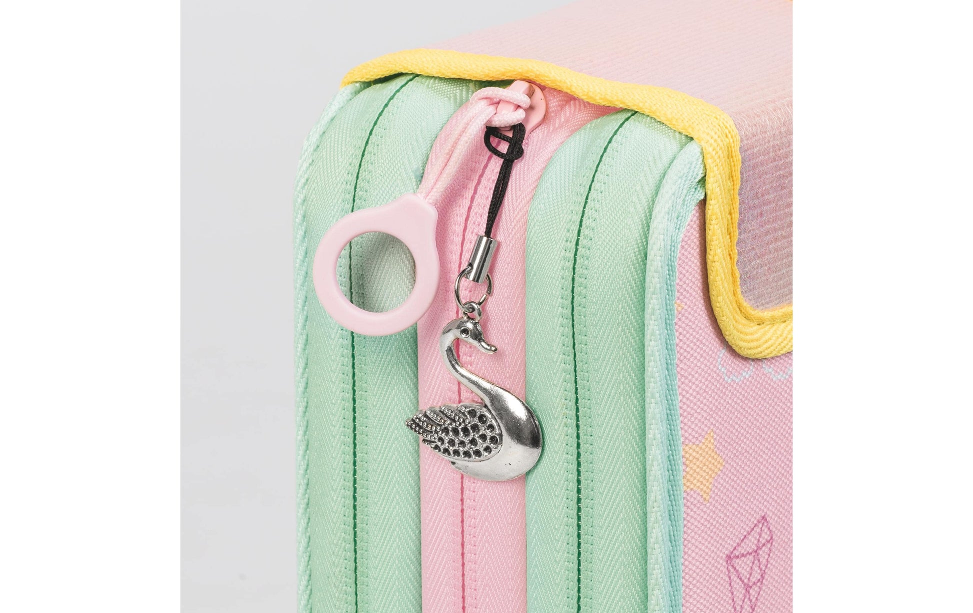 Brunnen Etui, gefüllt, 3 Fächer, Unicorn, mehrfarbig, Kunstfaser, 14,3 × 8,3 × 21,8 cm