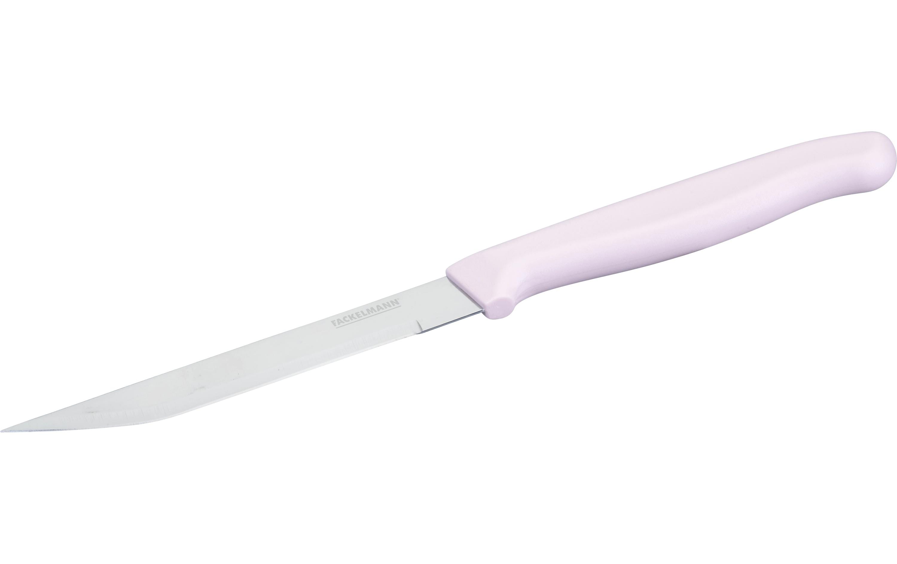 Fackelmann Universalmesser 18,5 cm, Edelstahl/Kunststoff, Rosa