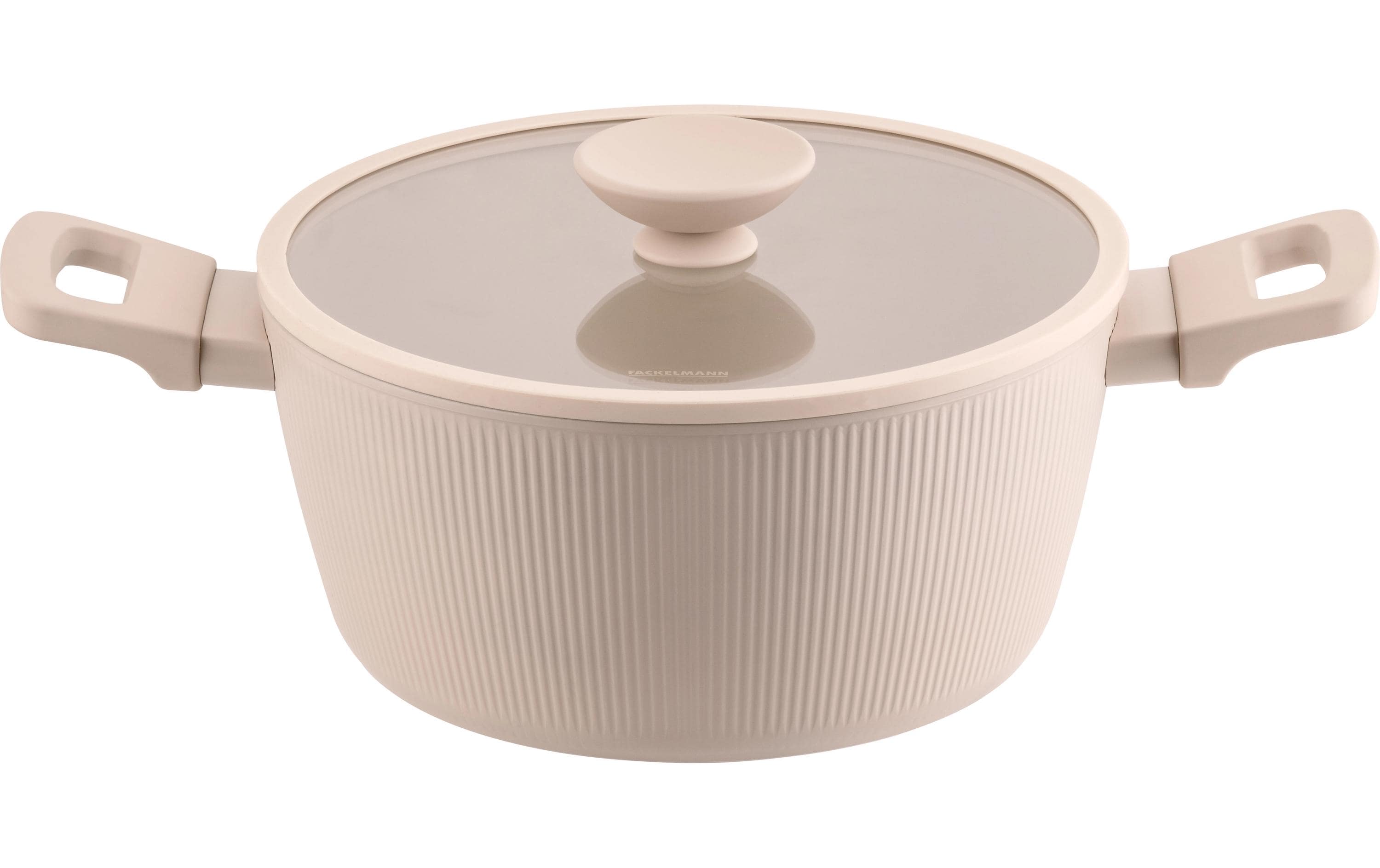 Fackelmann Kochtopf – 5,2 l, Ø 24 cm, Recycling-Aluminium, für Induktion, Gas, Glaskeramik und mehr