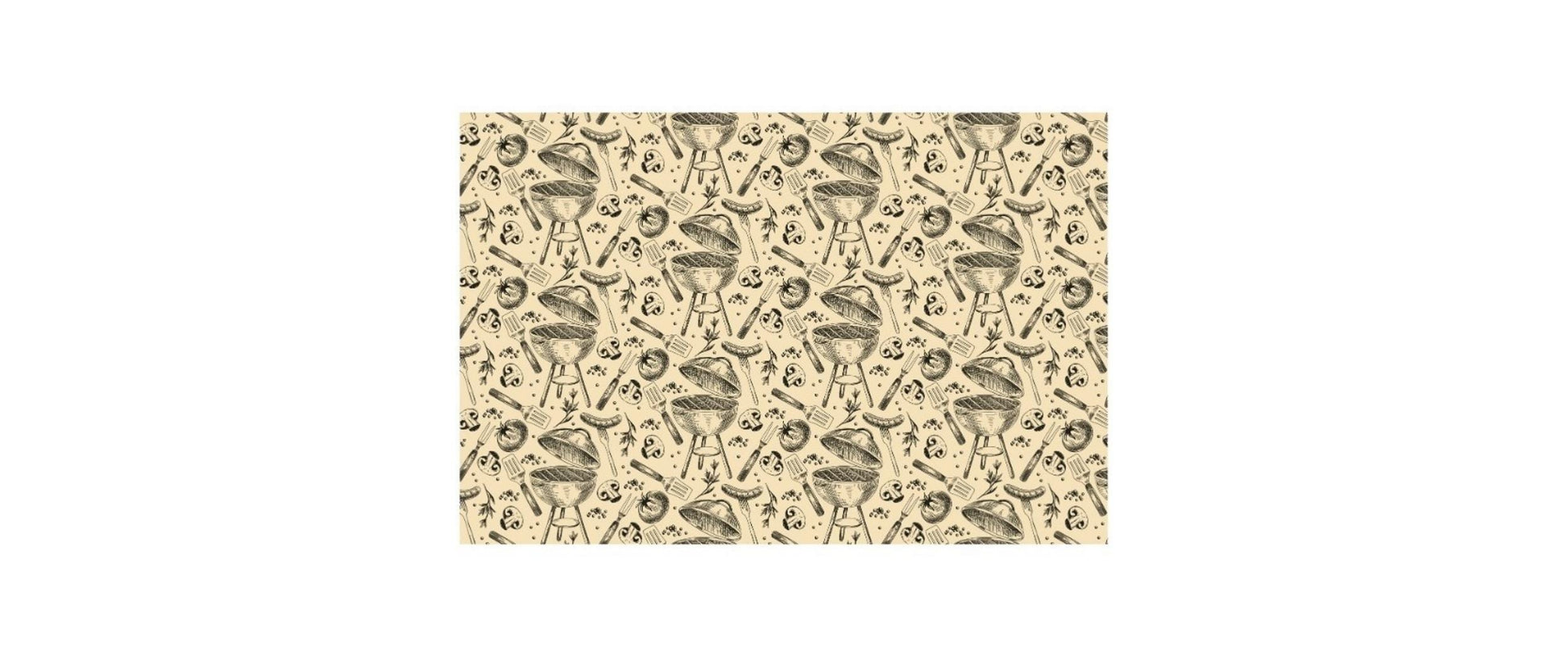 Partydeco Tischdecke – 120×180 cm, Papier, Creme, Barbecue