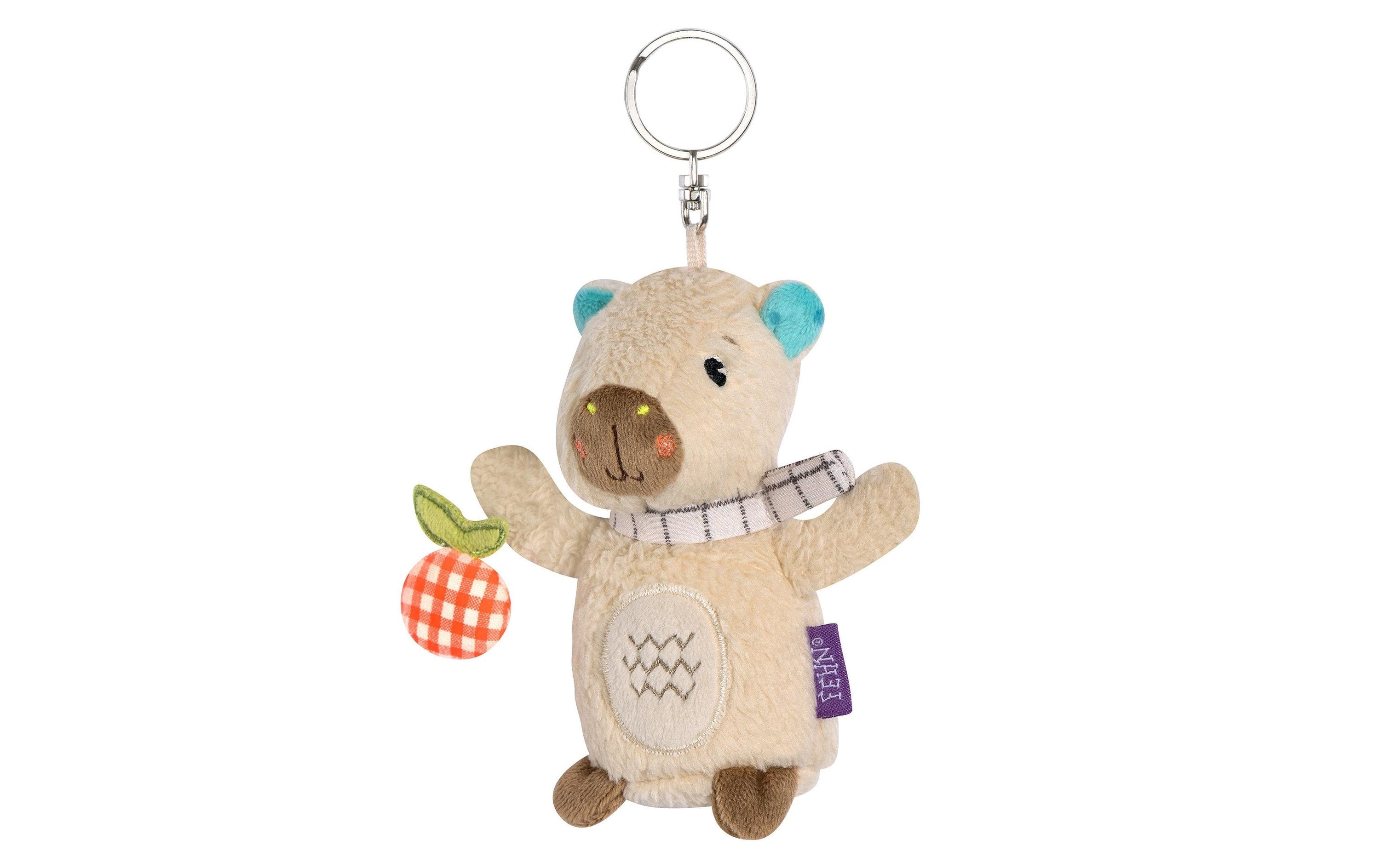 Fehn Plüsch-Schlüsselanhänger Capybara Clara – Plüsch/Polyester, Beige/Braun