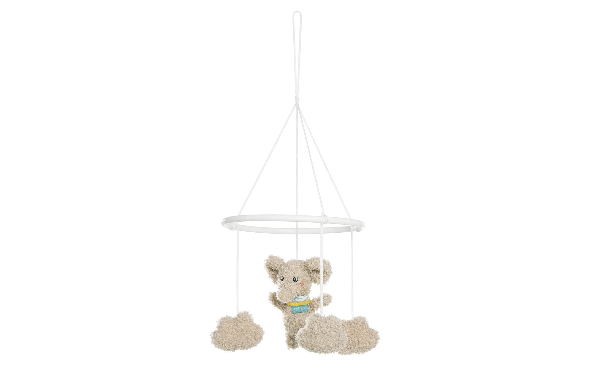 Fehn FredErik Deko-Mobile Elefant – 18 × 18 × 6 cm – Plüsch & Polyester, grau