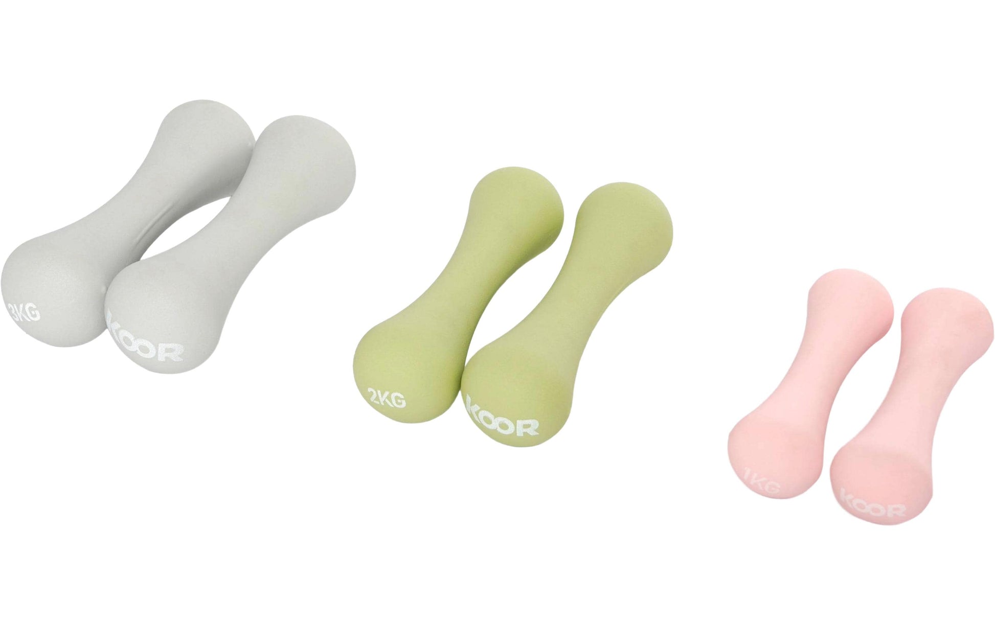 Koor Bone Hantel Set – Kurzhantel-Set, Gusseisen, 6 Stk.