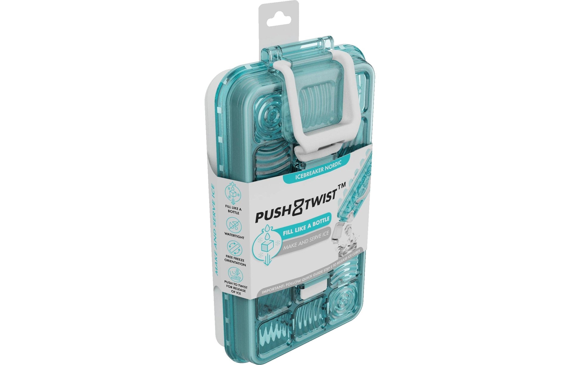 Cpc Icebreaker – Eiswürfelform, 18 Eiswürfel, 24,5 × 12,7 cm, Polypropylen (PP)/TPE, türkis, BPA-frei