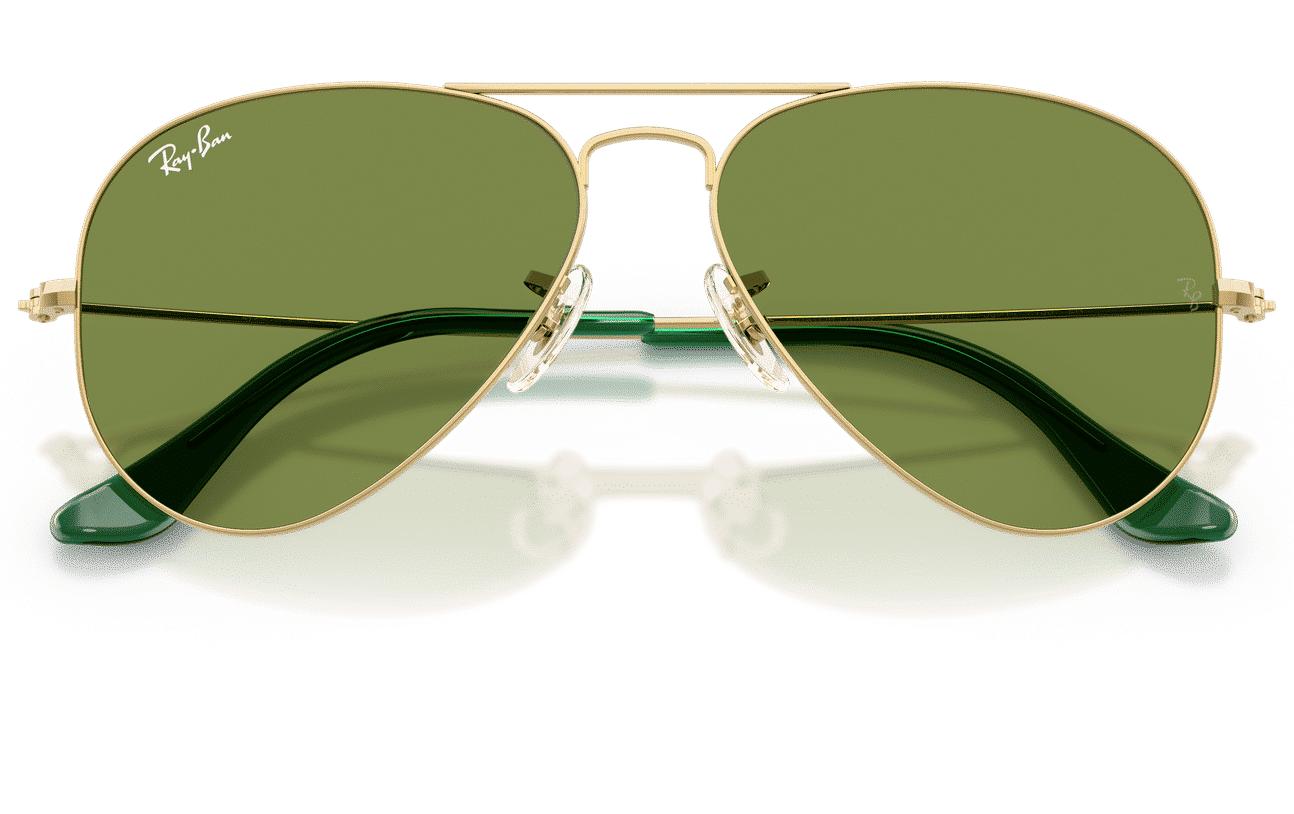 Ray-Ban Schutzbrille AVIATOR LARGE METAL ARISTA – Gläser Hellgrün, UV-Schutz