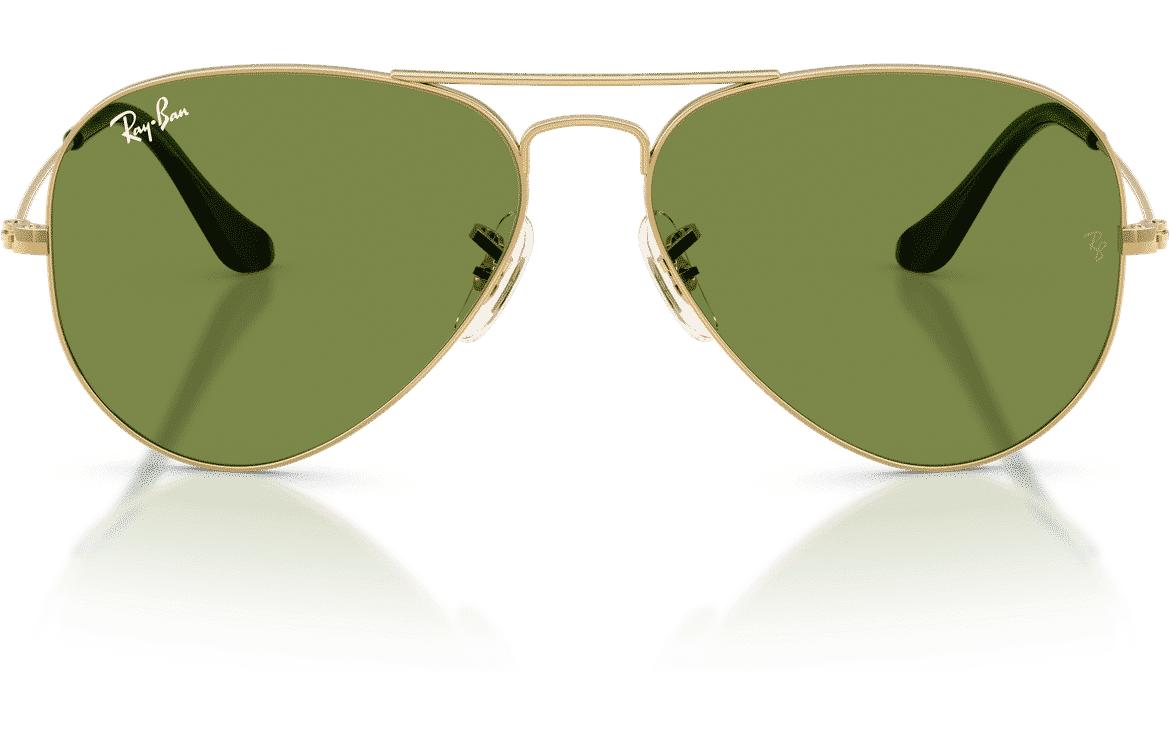 Ray-Ban Schutzbrille AVIATOR LARGE METAL ARISTA – Gläser Hellgrün, UV-Schutz