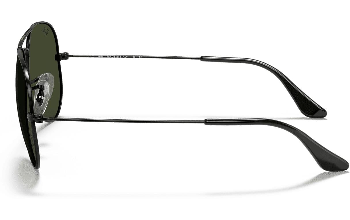 Ray-Ban Sonnenbrille Aviator Large Metal RB3025 – Dunkelgrüne Gläser, UV-Schutz, Metall, Kategorie 3