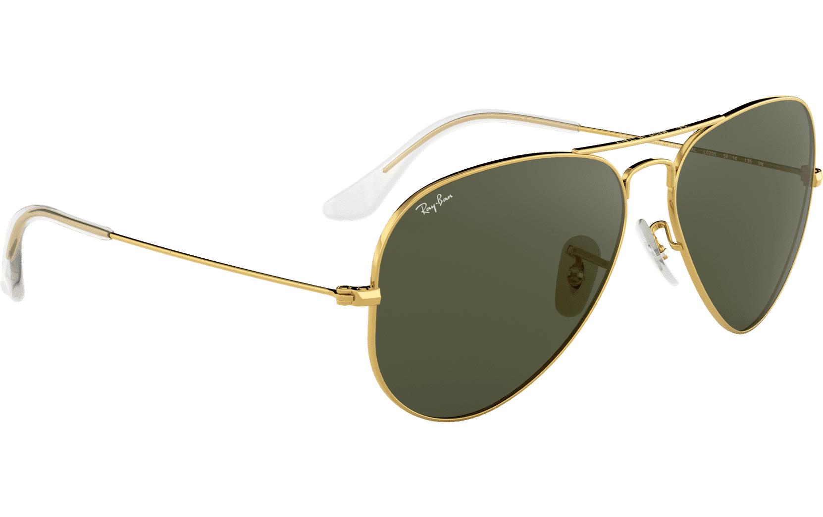 Ray-Ban Schutzbrille AVIATOR LARGE METAL ARISTA – Grüne Gläser, UV-Schutz, Metall