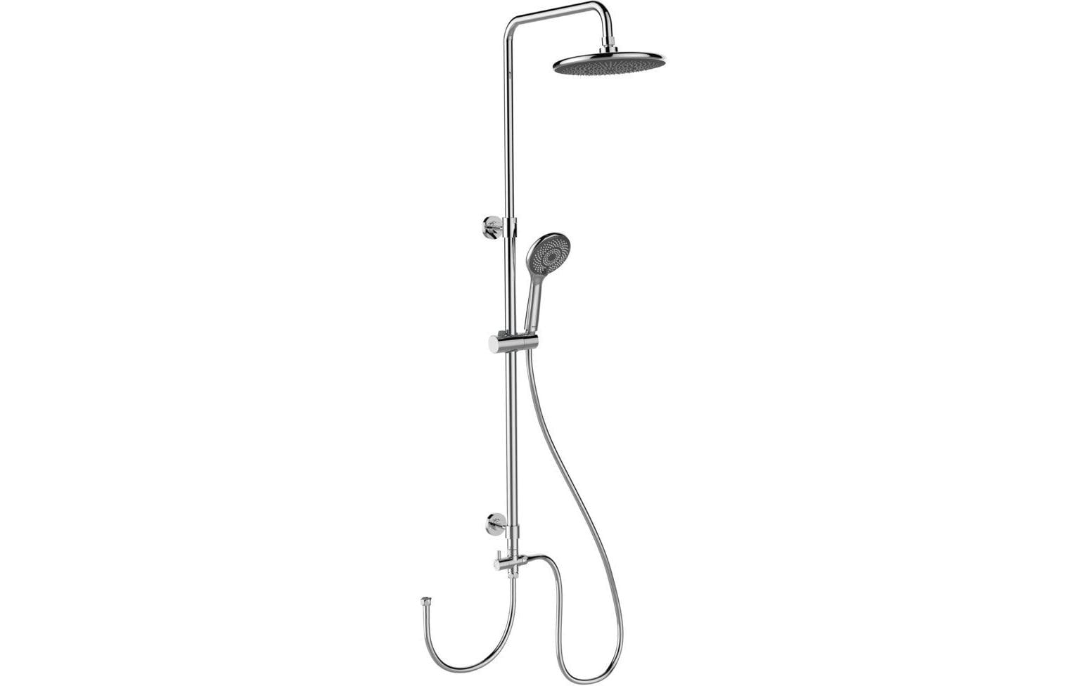 Wenko Badebatterie (Unterputz) Watersaving – Einhebelmischer, 150 cm Schlauchlänge, Edelstahl, Chrom