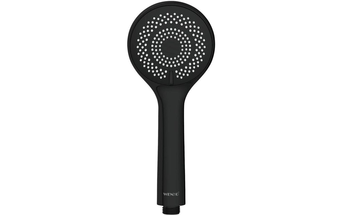 Wenko Handbrause – Ø9,5 cm, ABS, Schwarz matt
