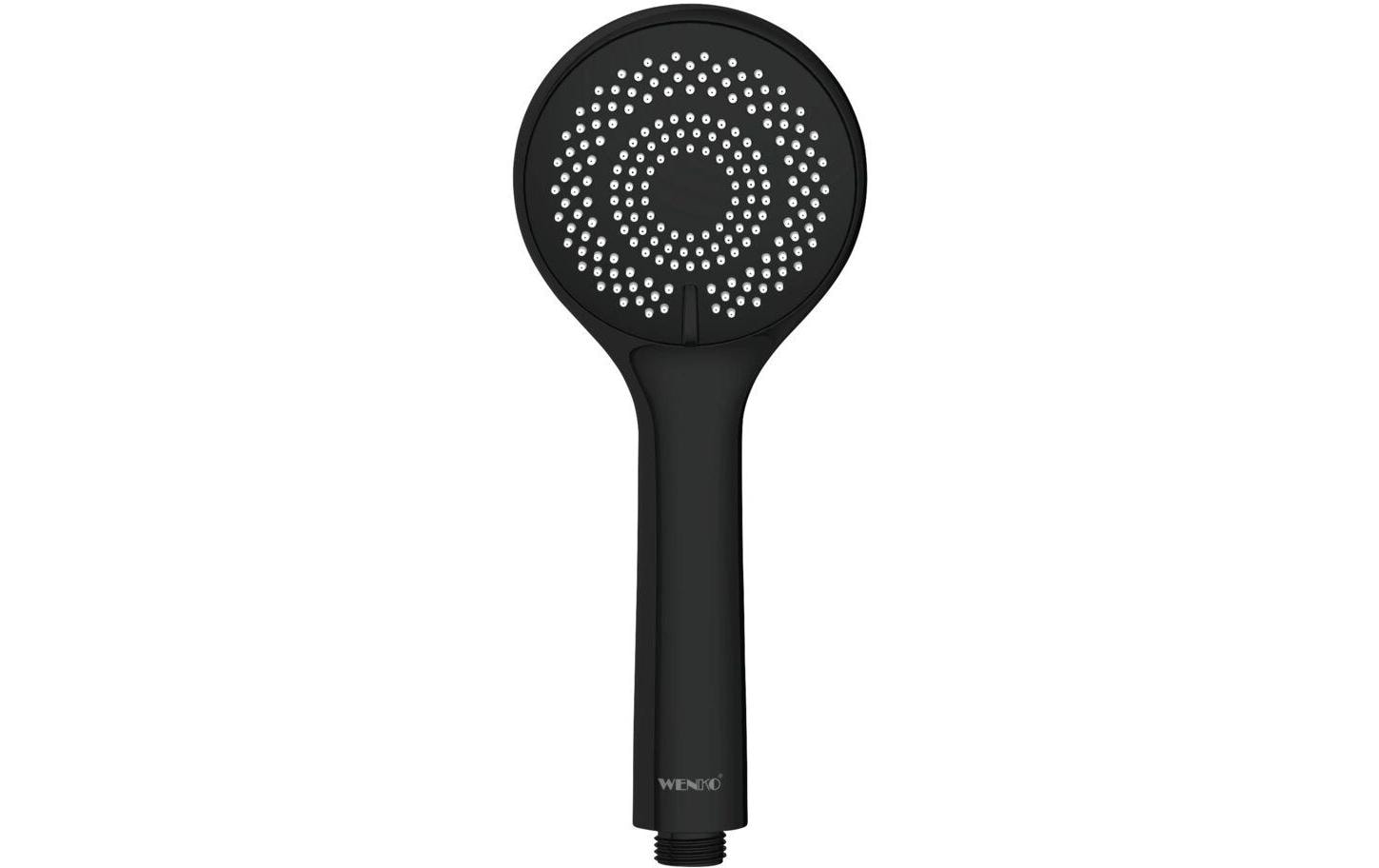 Wenko Handbrause – Ø9,5 cm, ABS, Schwarz matt