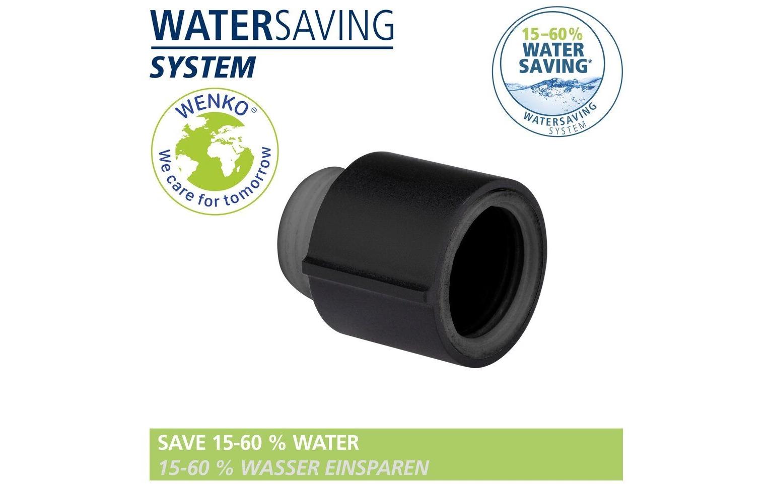 Wenko Wassersparer – 1/2" Anschluss, ABS, Schwarz