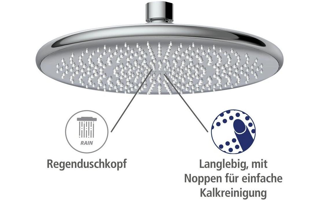 Wenko Kopfbrause – Ø20 cm, ABS, Chrom