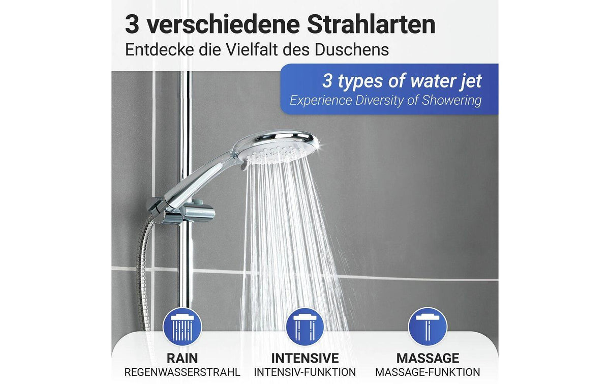 Wenko Handbrause – Ø11 cm, ABS, Chrom