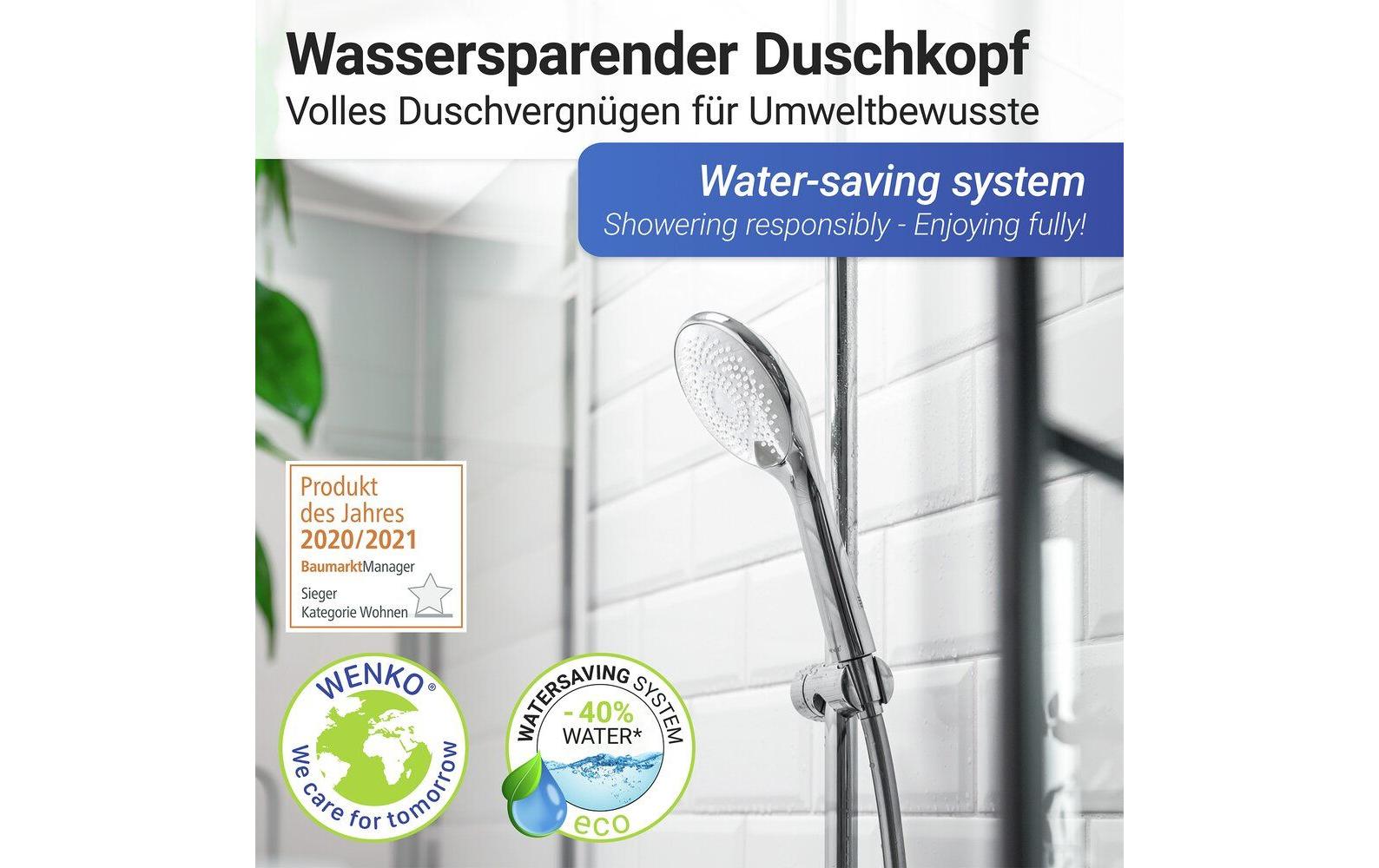 Wenko Handbrause – Ø11 cm, ABS, Chrom