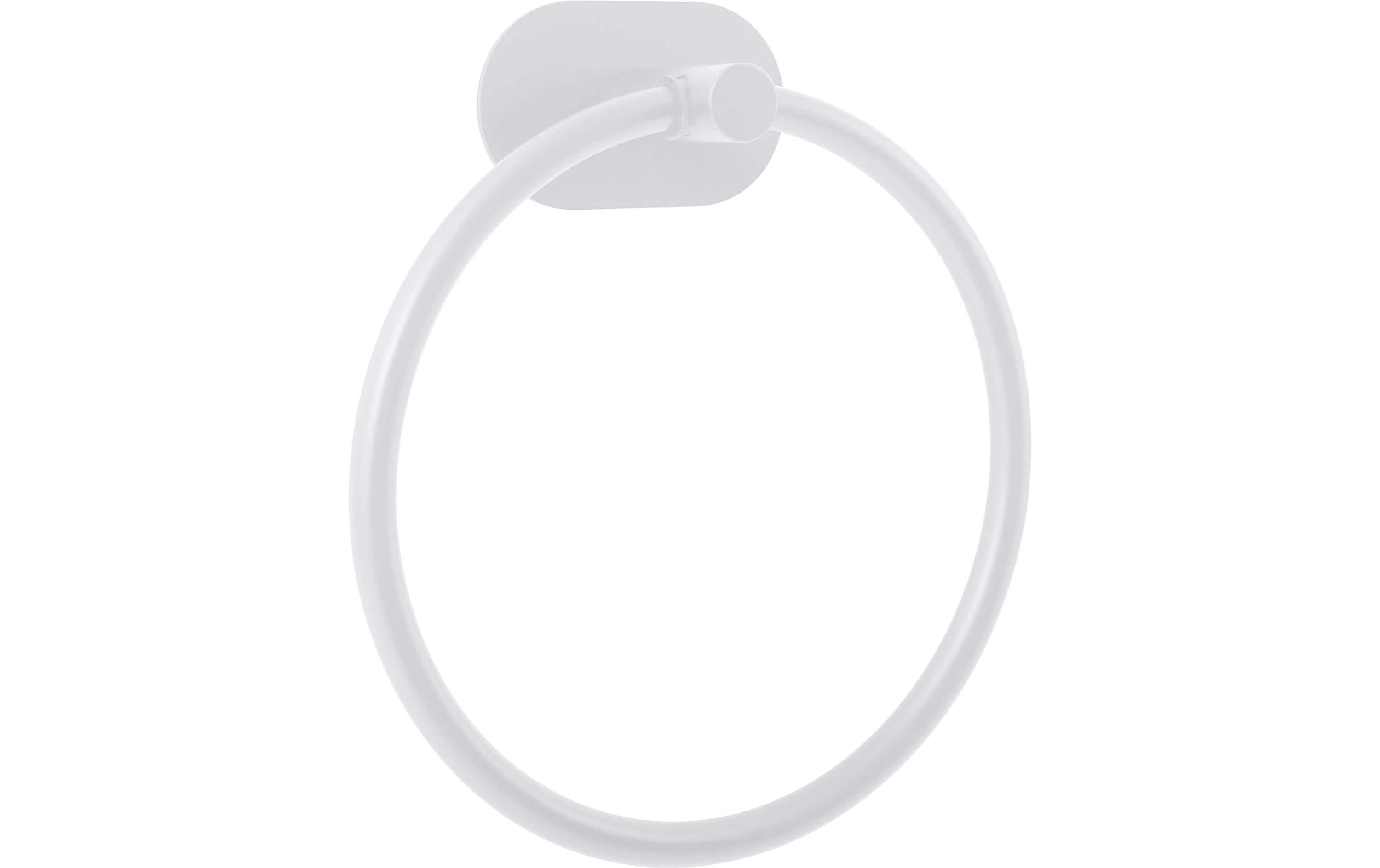 Spirella Handtuchhalter (Wand) Calypso – 16,2×4,9×18 cm, Stahl, 3 kg, Klebestreifen, Weiss