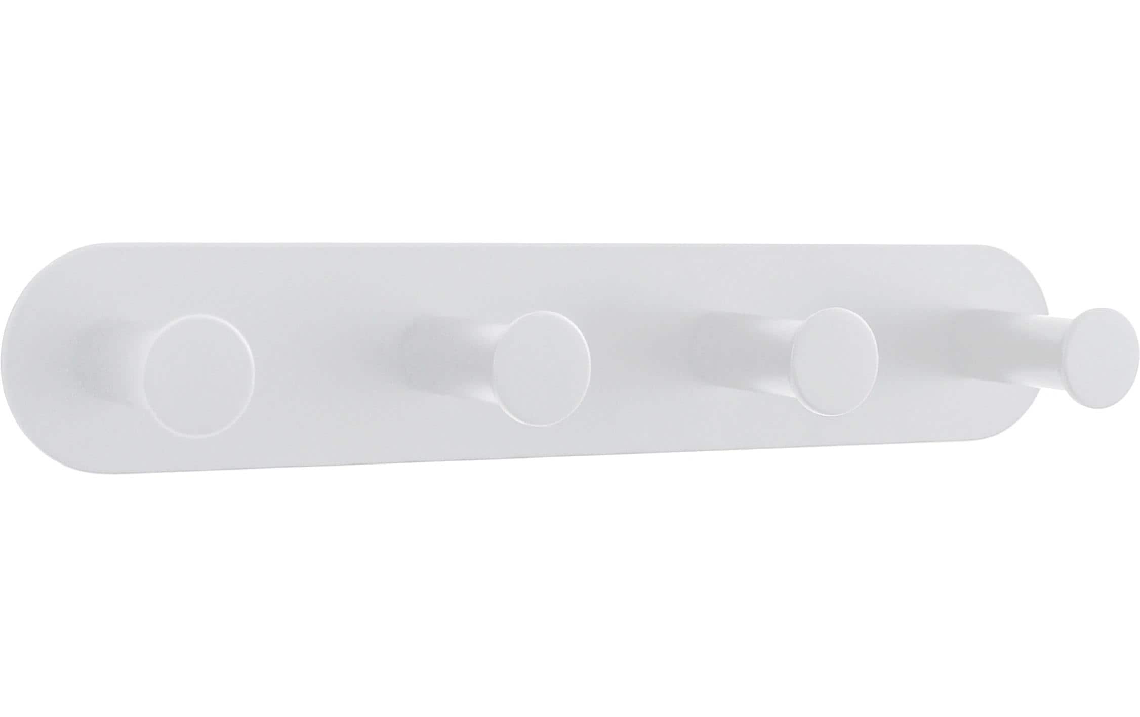 Spirella Klebehaken – Stahl, Weiss matt, 4 kg, Klebestreifen, 25,5×4,5 cm