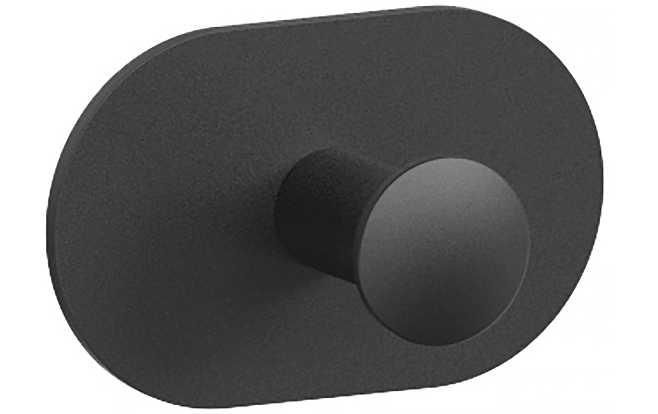 Spirella Haken (Kleben) – Stahl, Schwarz matt, 1,5 kg, Klebestreifen, 7,5×4,5 cm, 6er-Set