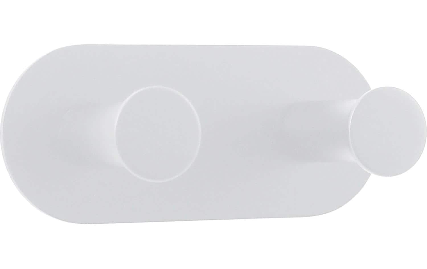 Spirella Klebehaken – Stahl, 2 kg, Klebestreifen, 10,5×4,5 cm, Weiss, 6er-Set