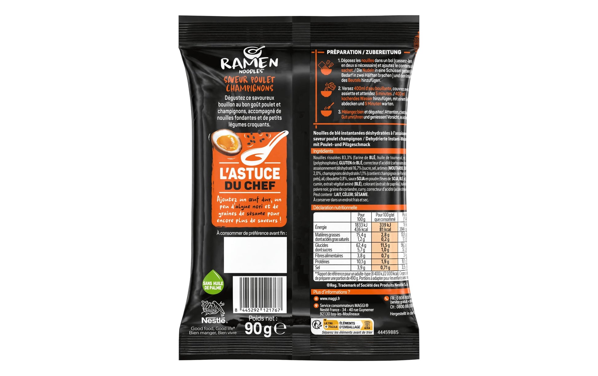 Maggi Ramen Instantnudeln Poulet & Pilz – 90 g