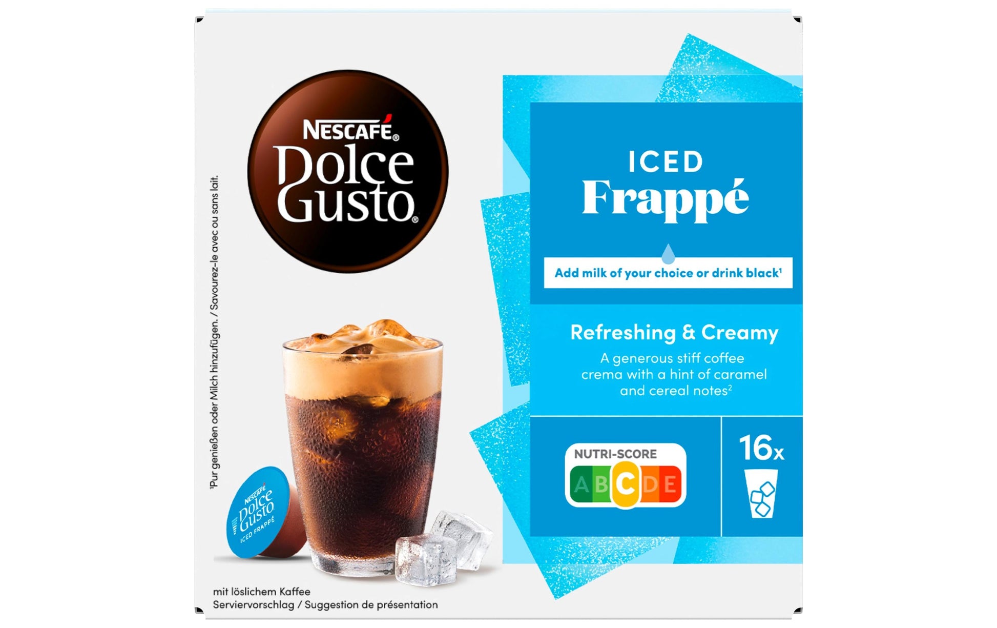 Nescafé Iced Frappe – Kapseln für Dolce Gusto – Caramel, 16 Kapseln