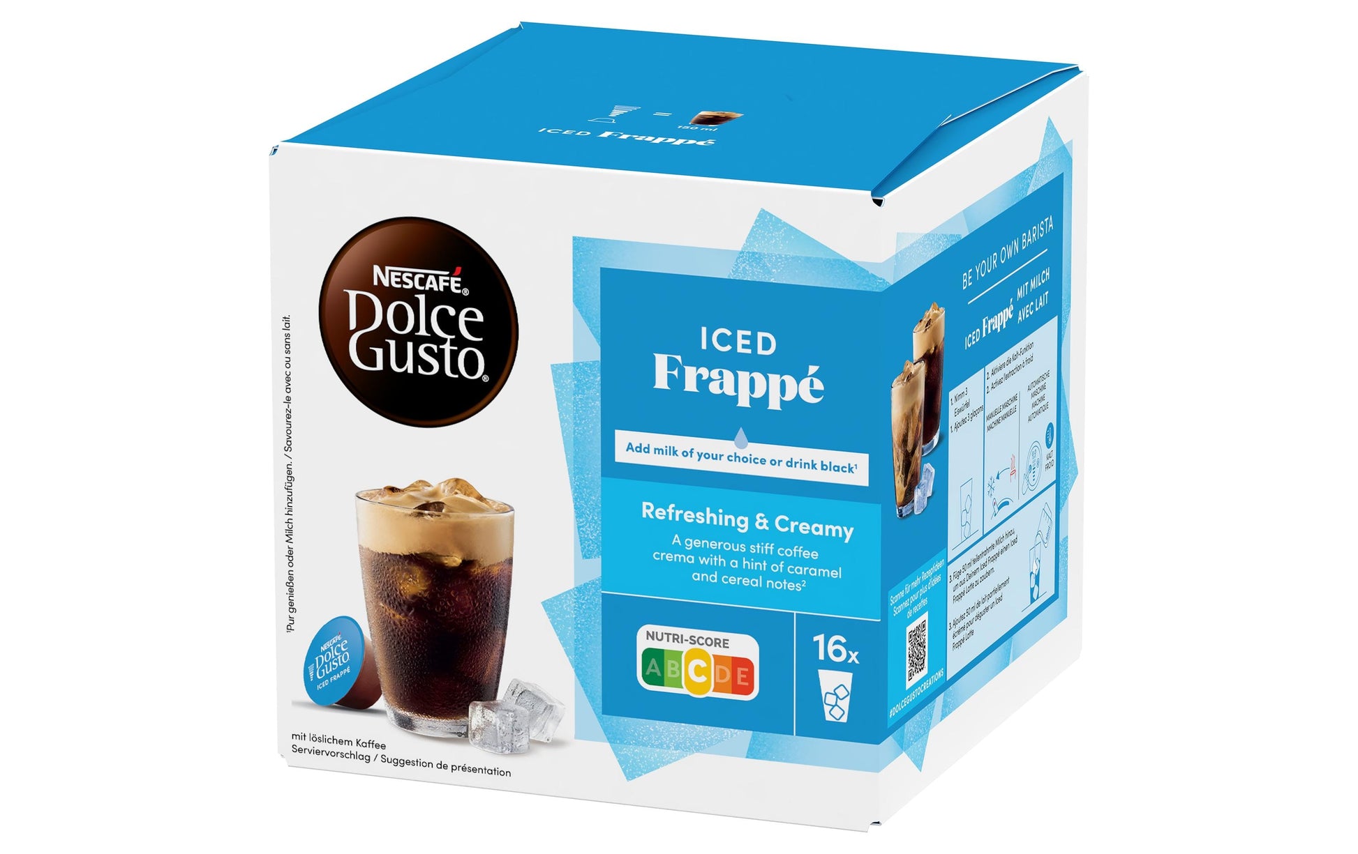 Nescafé Iced Frappe – Kapseln für Dolce Gusto – Caramel, 16 Kapseln