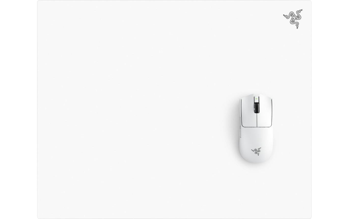 Razer Atlas Pro – Mauspad – 500 × 400 × 1,9 mm, Glas & Gummi, Weiss