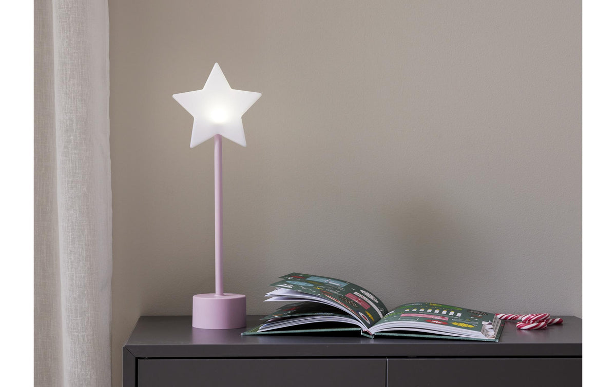Star Trading Tischleuchte Blizz – 40 cm, 0,2 W, Kaltweiss, Rosa, Akku, 8 h