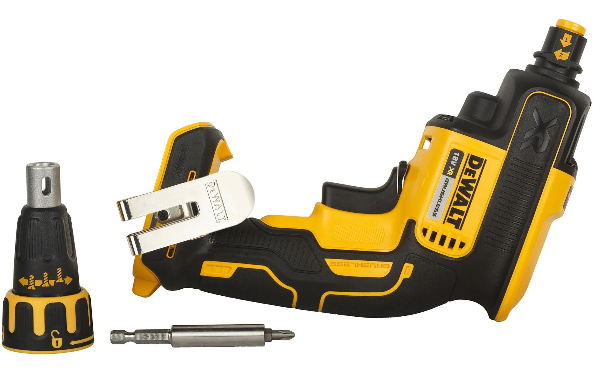 DeWalt Akku-Trockenbauschrauber, bürstenlos – 18 V – 1/4" – 30 Nm – Solo – XR
