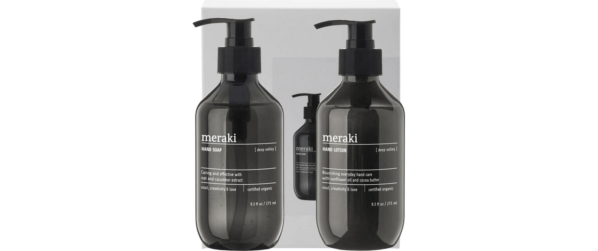 Cisco Meraki Geschenkbox Deep Valley – Handseife 275 ml, Handlotion 275 ml – 2er Set