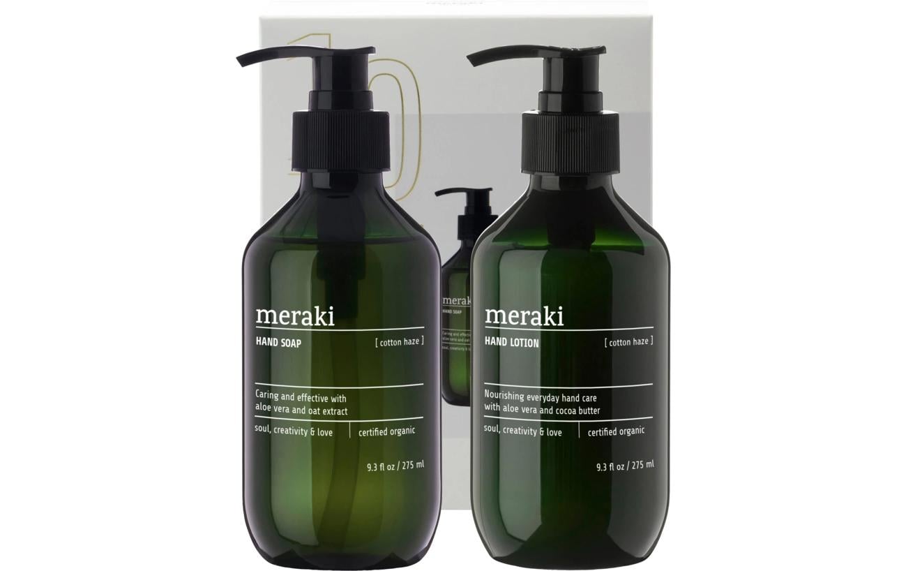 Cisco meraki Geschenkbox Cotton Haze – Handseife 275 ml, Handlotion 275 ml – 2er Set