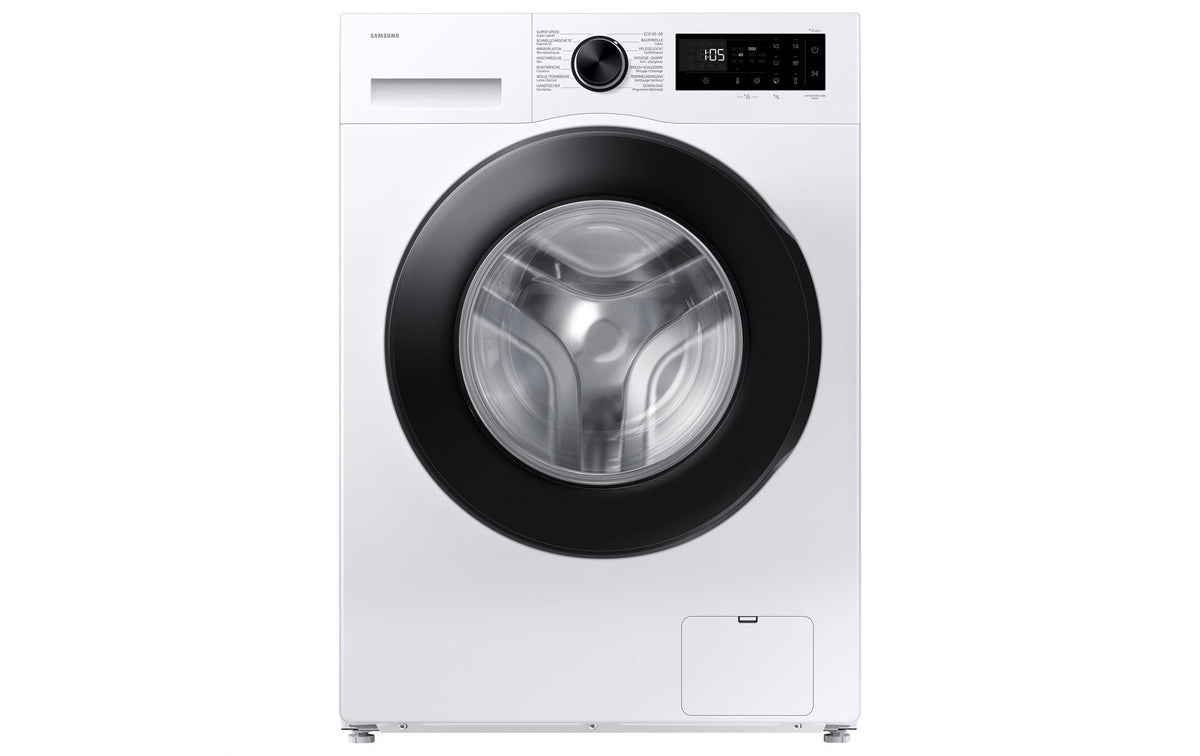 Samsung Waschmaschine WW80FG5L32AEWS – 8 kg, 1400 U/min, WLAN & Wasserschutzsystem – Schwarz/Weiss