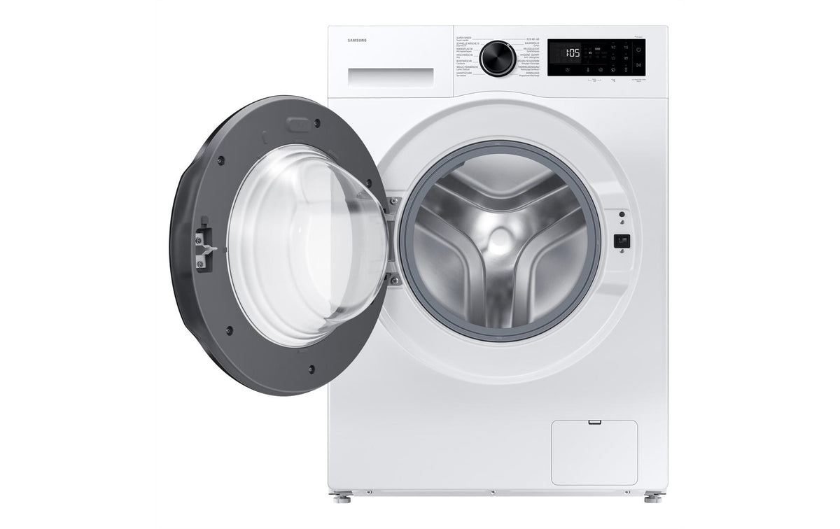 Samsung Waschmaschine WW80FG5L32AEWS – 8 kg, 1400 U/min, WLAN & Wasserschutzsystem – Schwarz/Weiss