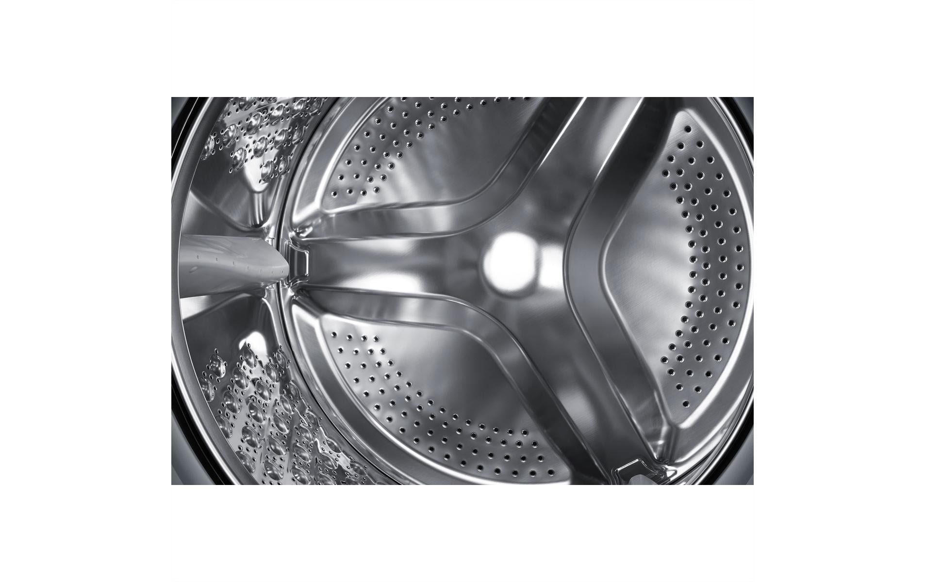 Samsung Frontlader Waschtrockner, WD90HG5U34BEWS, 60 cm × 64,5 cm × 85 cm, Schwarz, Weiss