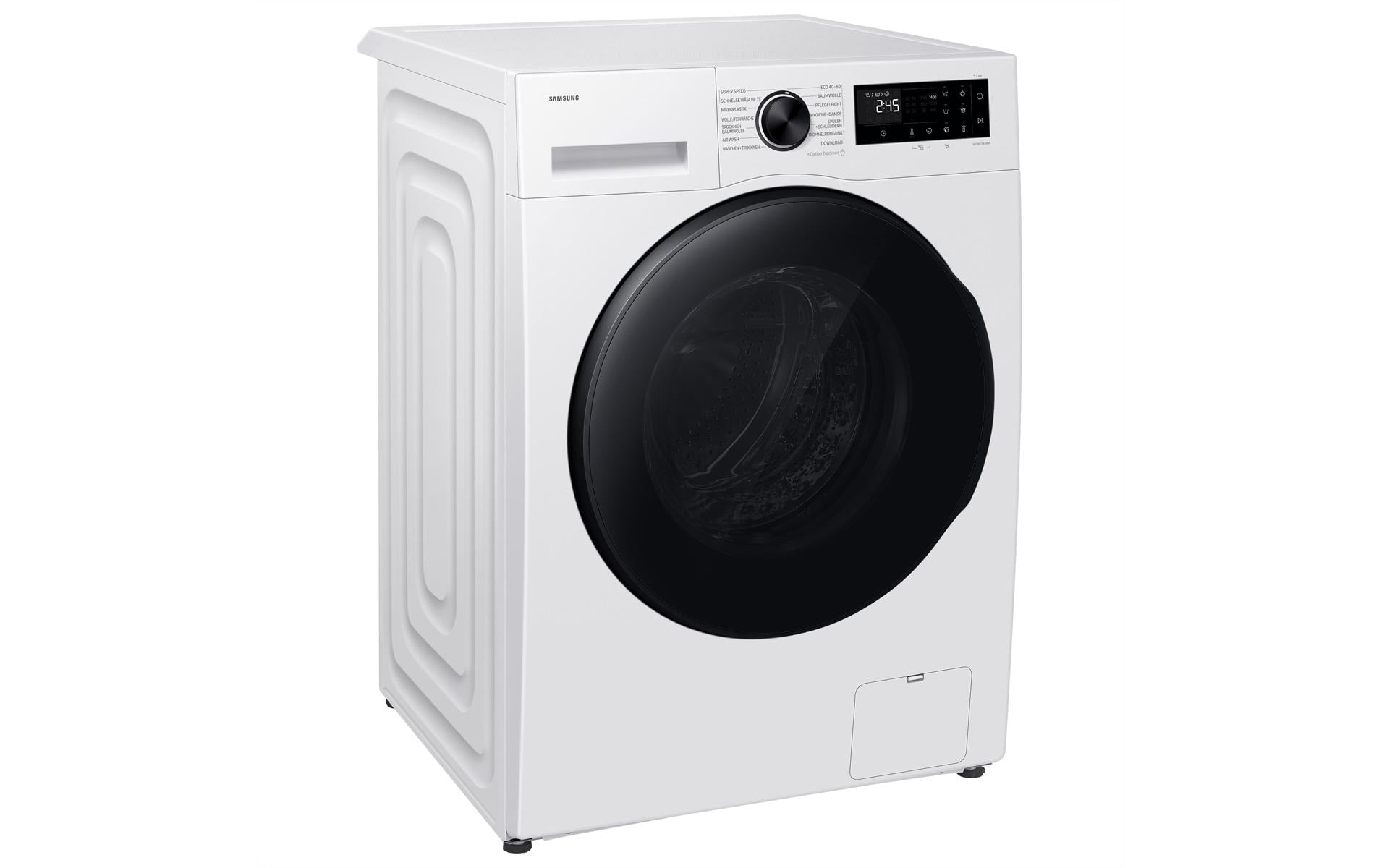 Samsung Frontlader Waschtrockner, WD90HG5U34BEWS, 60 cm × 64,5 cm × 85 cm, Schwarz, Weiss