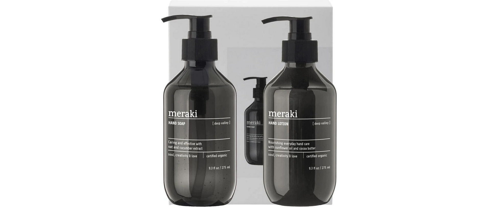 Cisco Meraki Geschenkbox Deep Valley – Handseife 275 ml, Handlotion 275 ml – 2er Set