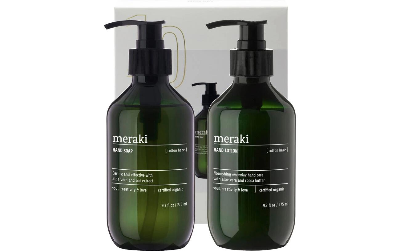 Cisco meraki Geschenkbox Cotton Haze – Handseife 275 ml, Handlotion 275 ml – 2er Set
