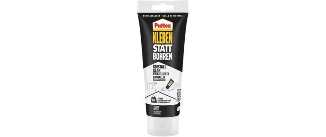 Pattex Montagekleber Tube – transparent – 208 g – für Beton, Fliesen, Glas