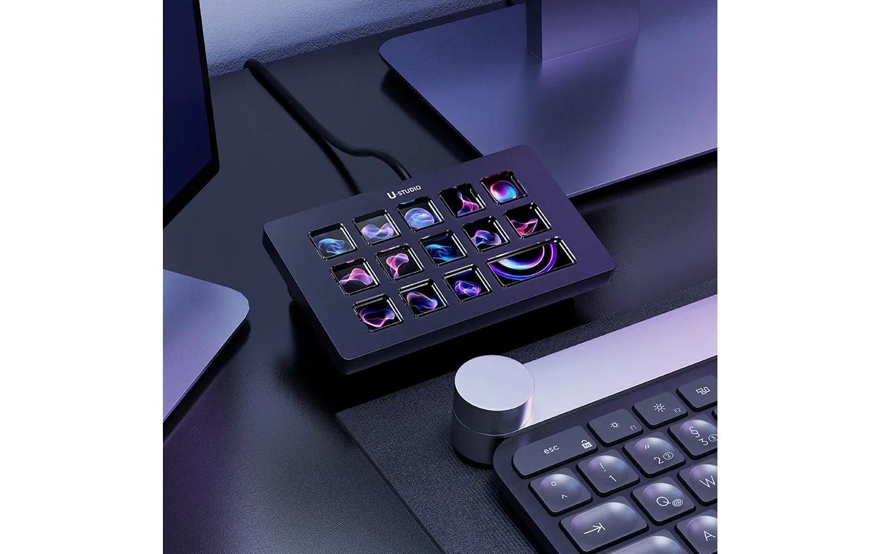 Ulanzi D200H – Keypad-Steuerpult – USB-C kabelgebunden, mit USB-Hub – Schwarz
